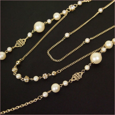 パールビジューネックレス アクセサリー 小物 レンタルドレスパティドレ